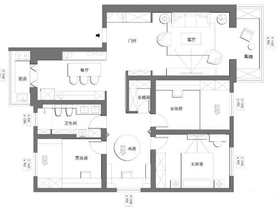 110平北欧风装修要多少钱？20万全包三室温馨实景图装修